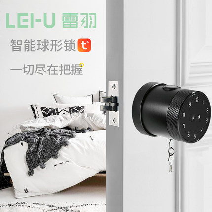 指纹锁家用卧室房间门办公室远程密码锁木门电子感应涂鸦智能门锁