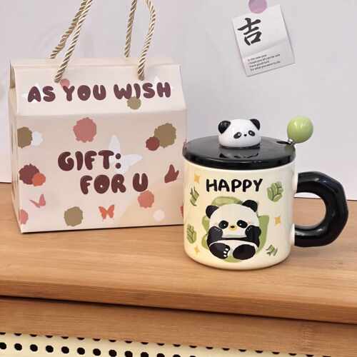 卡通熊猫马克杯高颜值伴手礼