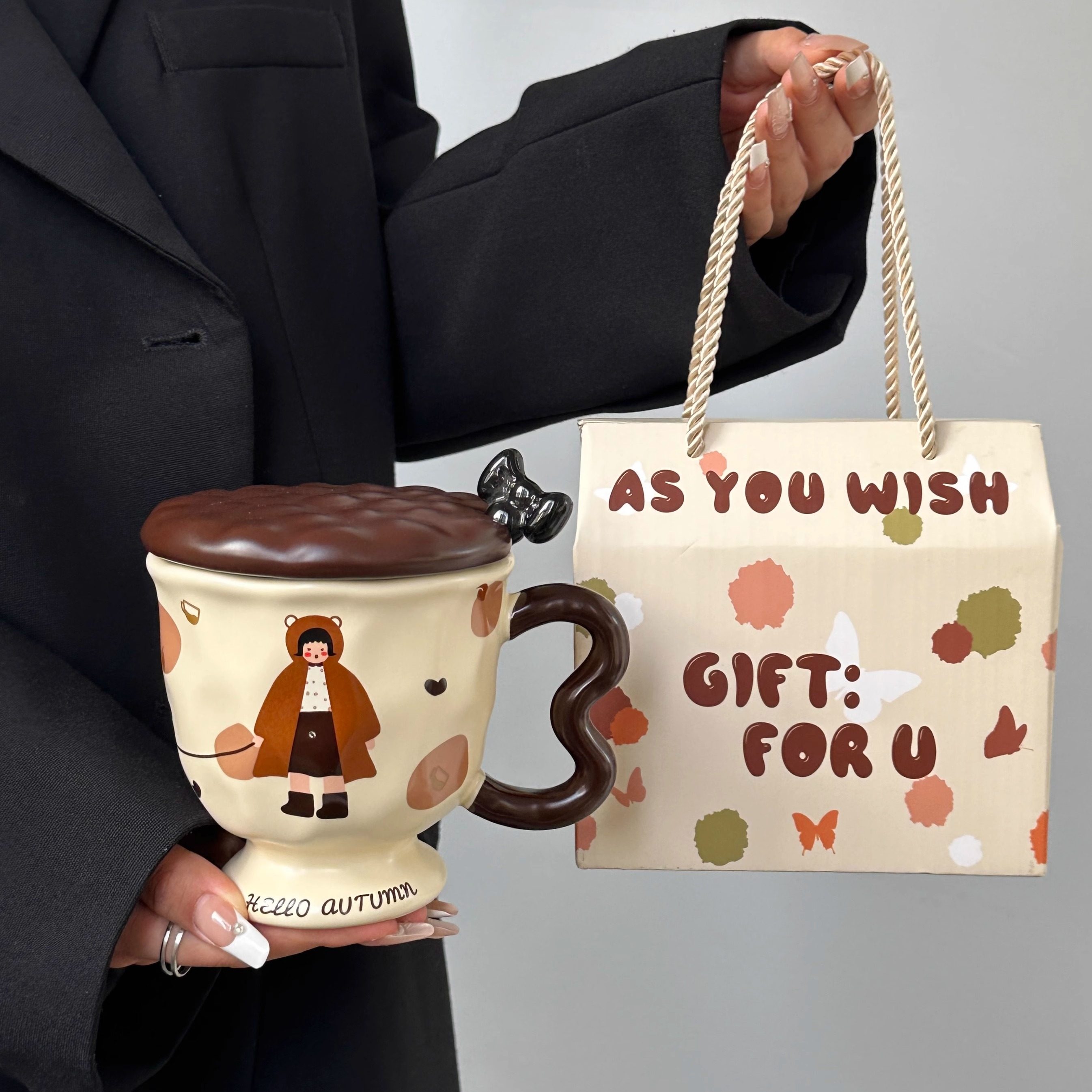 复古艺术感杯子家用喝水马克杯女生水杯办公室陶瓷杯咖啡杯早餐杯,餐饮具,马克杯,淘宝优惠券,粉丝福利购,淘宝优惠卷