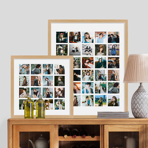 九宫格相框diy定制挂墙洗照片加打印冲印情侣闺蜜婚纱照结婚礼物