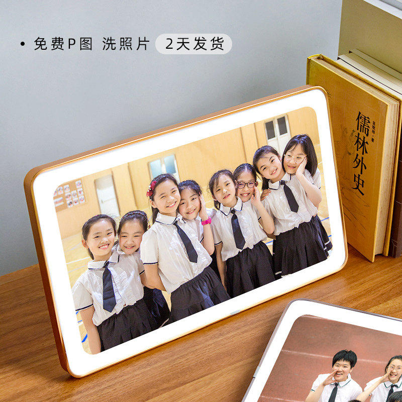 小学毕业照相框摆台水晶版画幼儿园班级照片集体合影合照打印挂墙