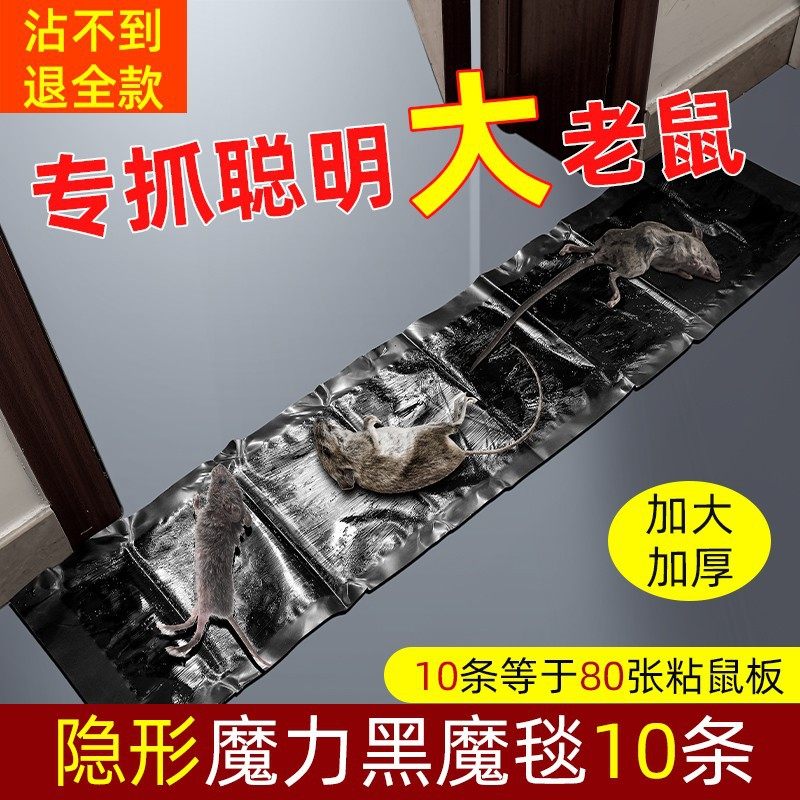 老鼠贴强力粘鼠板胶黏大老鼠厨房家用加大加厚捕鼠神器粘版扑捉器