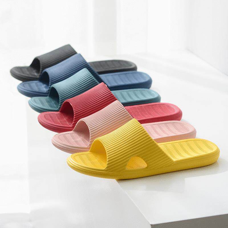 超轻防滑高弹EVA橡塑浴室家居男女夏季室内一体成型简约厚底拖鞋
