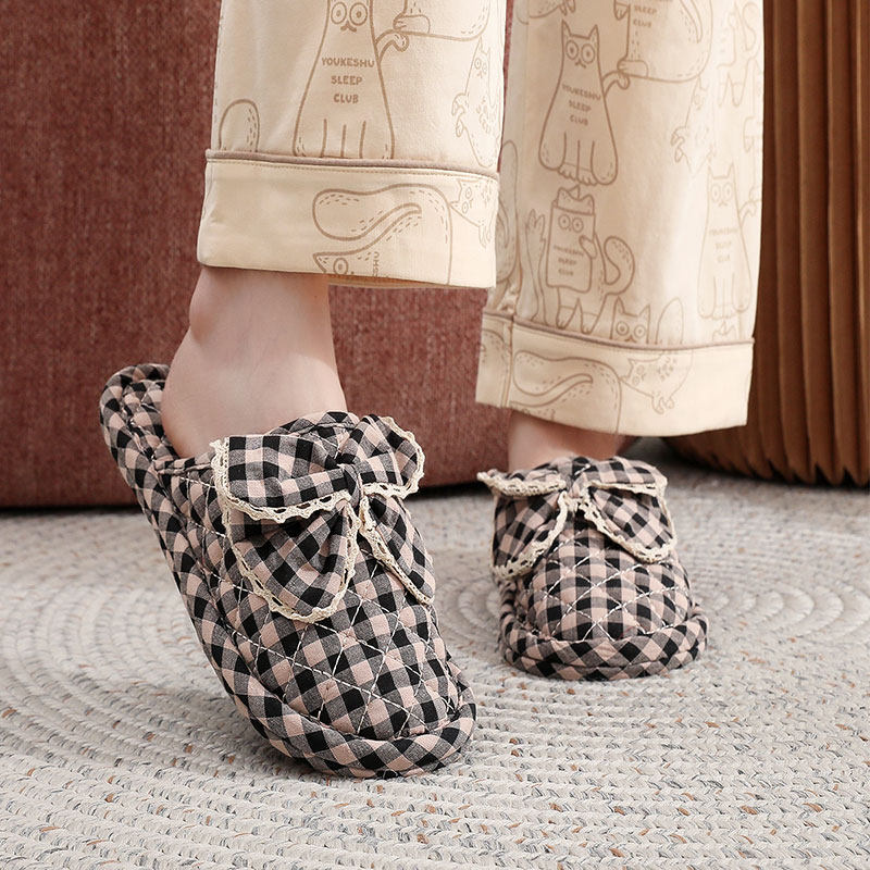 包脚新款布艺布底棉拖鞋防滑静音地板秋冬季软底情侣甜美简约田园,居家布艺,居家棉拖/棉鞋,淘宝优惠券,粉丝福利购,淘宝优惠卷
