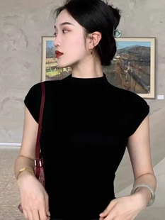 冰丝短袖t恤女子夏季瘦2025新韩式瘦身看高端针织衫潮流