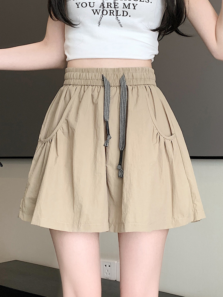 冰丝阔腿短裤女夏季薄款2025新款高腰a字大码胖mm宽松运动山本裤,女装/女士精品,大码裤装,淘宝优惠券,粉丝福利购,淘宝优惠卷