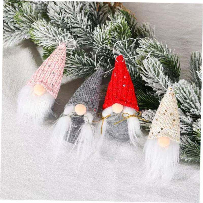 christmas decoration tree Knitted faceless doll pendant