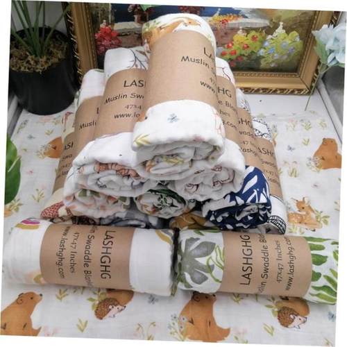 Muslin Baby Blanket 109YrzLI1S0% Cotton Swaddle Wrap For New