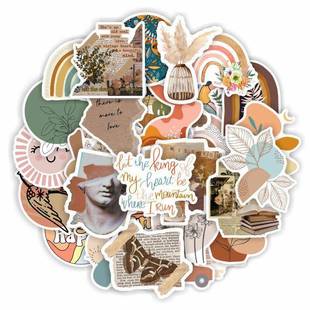 2024 50pcs Cute Cartoon Art Bohemian Aesthetic Stickers