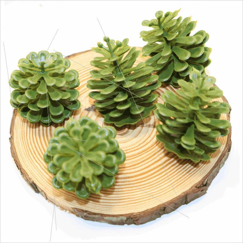 Simulated green pine cone Christmas decorations仿真松果