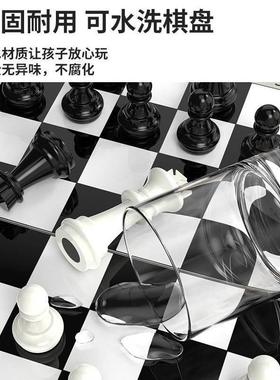 Chess high-grade magnetic large size pieces board set 象棋