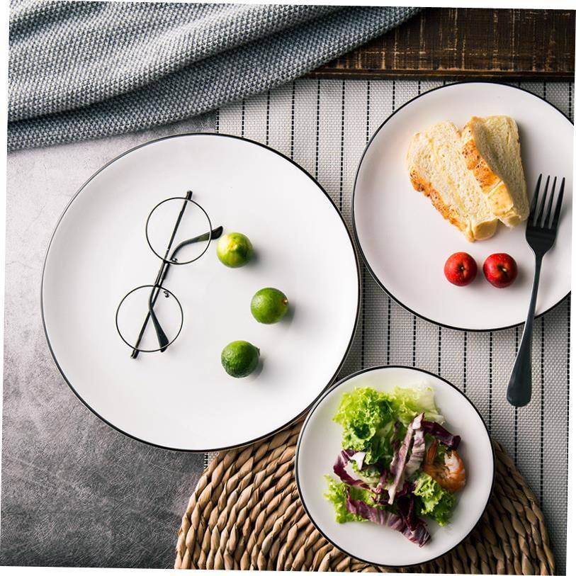 Japanese ceramic plates dish tray disc tableware set