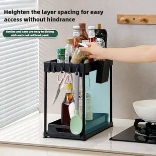 1/2 Pcs Under Sink Storage Organizer 2 Tier Drawer Multipurp
