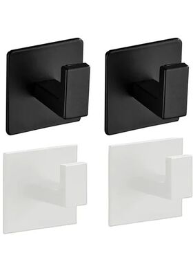 1-4pcs Strong Adhesive Wall Hook Sticker Hanging Coat Rack C