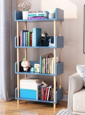 Bookshelf wooden student study multi-layer storage bookcase