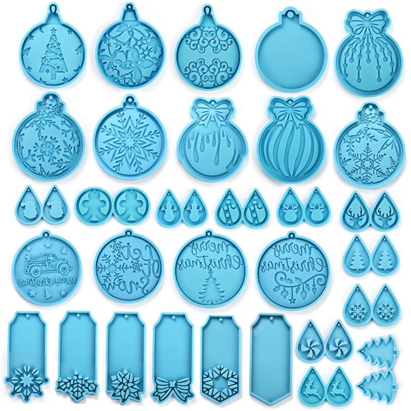 Christmas Ball Silicone Mold Keychain Earring Pendant DIY
