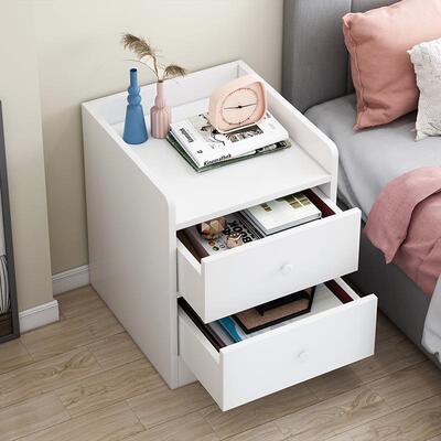 Mini Bedside Table Ultra Narrow Rounded Corner Locker