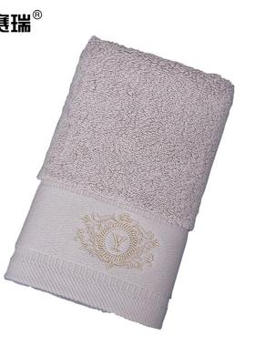 安赛瑞毛巾吸水加厚面巾酒店清洁巾4条装宽35cm长75cm卡其色70092