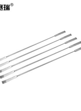 安赛瑞不锈钢微量药勺(5个装)304不锈钢双头药刮接种铲200mm60096