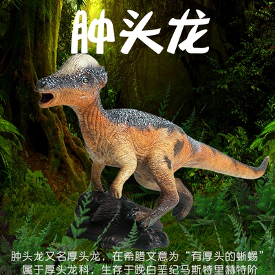 林畅模玩肿头龙冥河龙儿童大号软胶D恐龙模型玩具套装仿真动物男