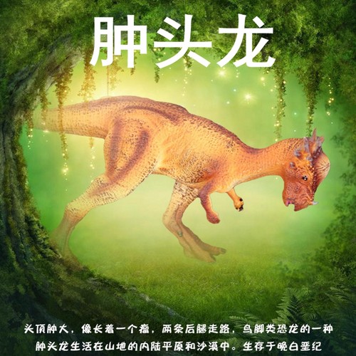 林畅模玩肿头龙模型恐龙玩具