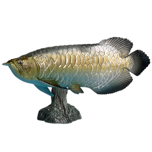 林畅模玩儿童海洋古生物玩具青龙鱼模型绿龙鱼史前远古鱼仿真动物