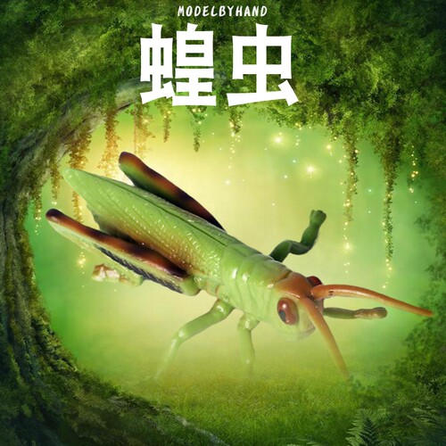 昆虫玩具蝗虫蚂蚱虫子动物男孩