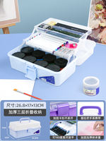 Art student toolbox, large painting paint storage box, painting box, multi-functional three-layer thickened storage box, art examination special manicurist, outdoor manicure and beauty supplies, jewelry box, household medicine box thumbnail 3