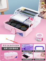 Art student toolbox, large painting paint storage box, painting box, multi-functional three-layer thickened storage box, art examination special manicurist, outdoor manicure and beauty supplies, jewelry box, household medicine box thumbnail 2