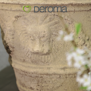 deroma帝罗马复古陶土花盆阳台客厅花园绿植花卉种植盆中古陶盆