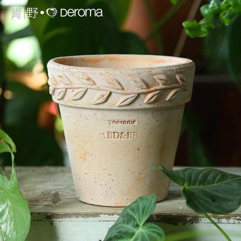 deroma帝罗马原产进口手工花盆客厅阳台花卉绿植多肉盆栽种植陶盆,鲜花速递/花卉仿真/绿植园艺,育苗盘/营养钵,淘宝优惠券,粉丝福利购,淘宝优惠卷