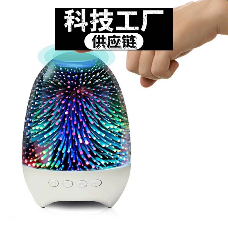 东莞声翔科技音箱新款炫彩氛围灯音响星空圣诞插卡串联创意音箱