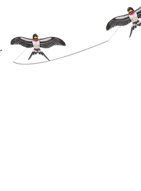 儿童手持钓鱼竿卡通风筝麦元