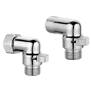 全铜加厚4分内外丝活接弯头带开关双外丝迷你角阀洗衣机转换接头