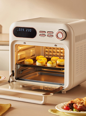 小贝猪空气炸电烤箱大容量16升家用小型多功能蛋糕面包烘焙机一体