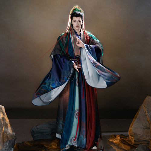 昭华赋原创汉服男国风汉元素古装仙侠古风道袍明制披风交领套装