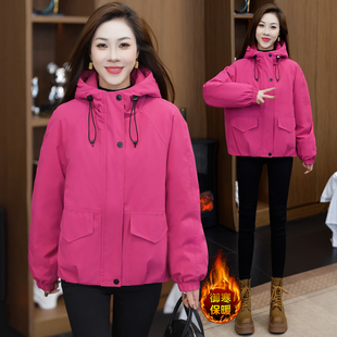 新款 羽绒服派克服外套女2025冬季 洋气显瘦百搭冲锋衣 休闲短款 时尚