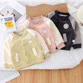 上衣一岁婴幼儿秋装 女宝宝开衫 棒球服 外出男小童装 婴儿外套春秋款