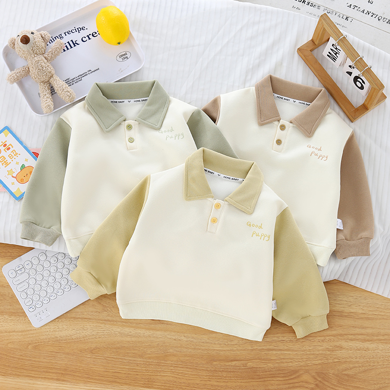 男宝宝春秋款翻领卫衣