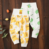 儿童秋裤 纯棉开档男女0一3月6新生婴儿高腰护肚裤 子春秋季 宝宝裤