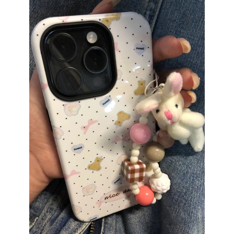 日韩ins二合一苹果16promax手机壳iPhone15菲林14小熊波点13/1211苹果vivo华为oppo小米一加魅族荣耀红米