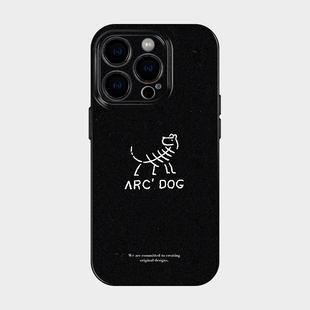 TTON数码 适用iphone15苹果16promax手机套外壳男生14黑色荣耀小米13红米一加12设计感华为mate70 始祖小狗