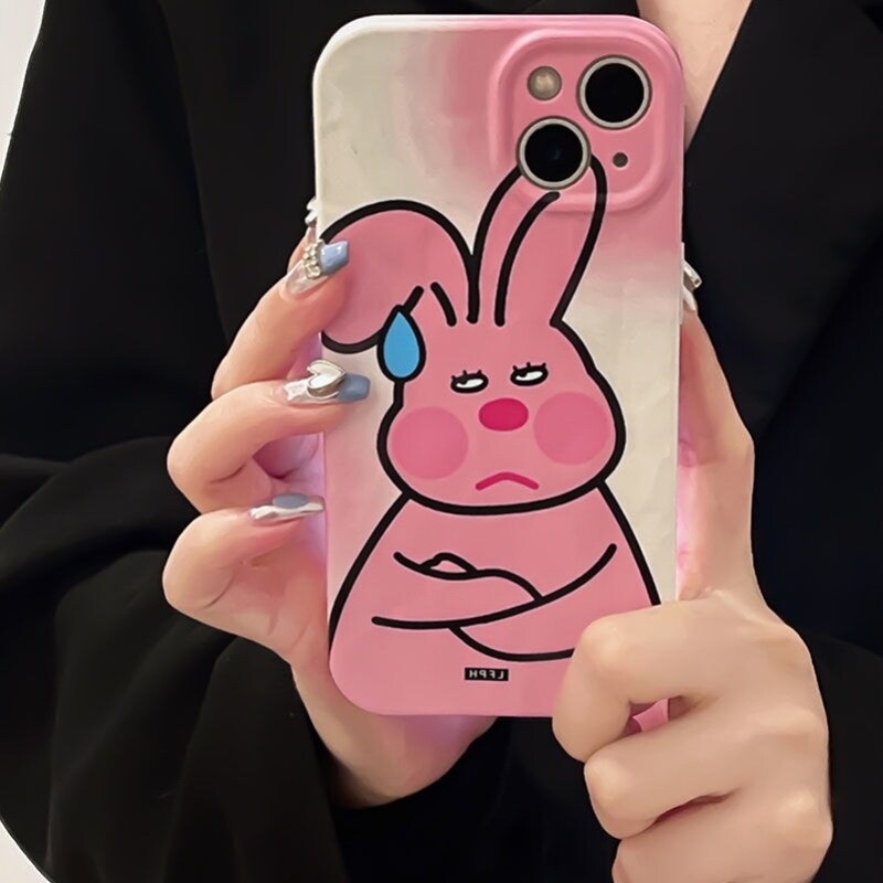 无语兔子苹果16pro手机壳iPhone15菲林软壳13/12小众女14潮款11亮苹果vivo华为oppo小米一加魅族荣耀红米