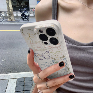 蝴蝶日记 小众高级感iPhone15苹果14promax华为mate40菲林nova11小米13适用oppo荣耀90女生vivoS12情侣手机