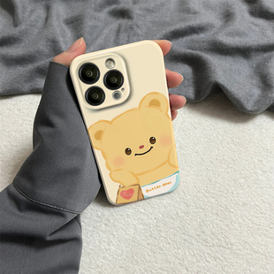 菲林壳适用于苹果15promax手机壳个性 iPhone14卡通16可爱黄油小熊13防摔12硬壳11保护套xs小众xr男女78plus软