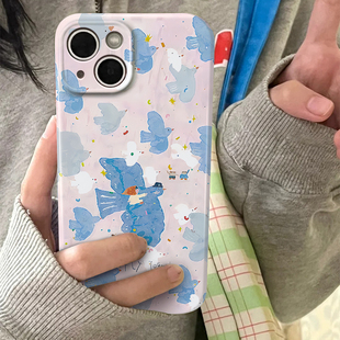 新款 飞鸟女孩菲林适用iPhone16promax手机壳华为mate60pro小米13红米k50硬壳OPPOreno9荣耀90vivo苹果14潮