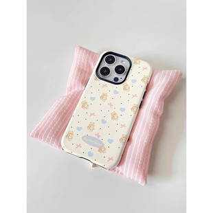 15一加vivo小米oppo防摔 xsmax7硬壳ins风12iPhone16 TTON美壳黄油小熊苹果15Pro手机壳11软壳13全包式 14爆款