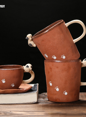 cup mystery陶瓷咖啡杯陶瓷马克杯黑陶瓷杯子陶瓷原创设计咖啡杯