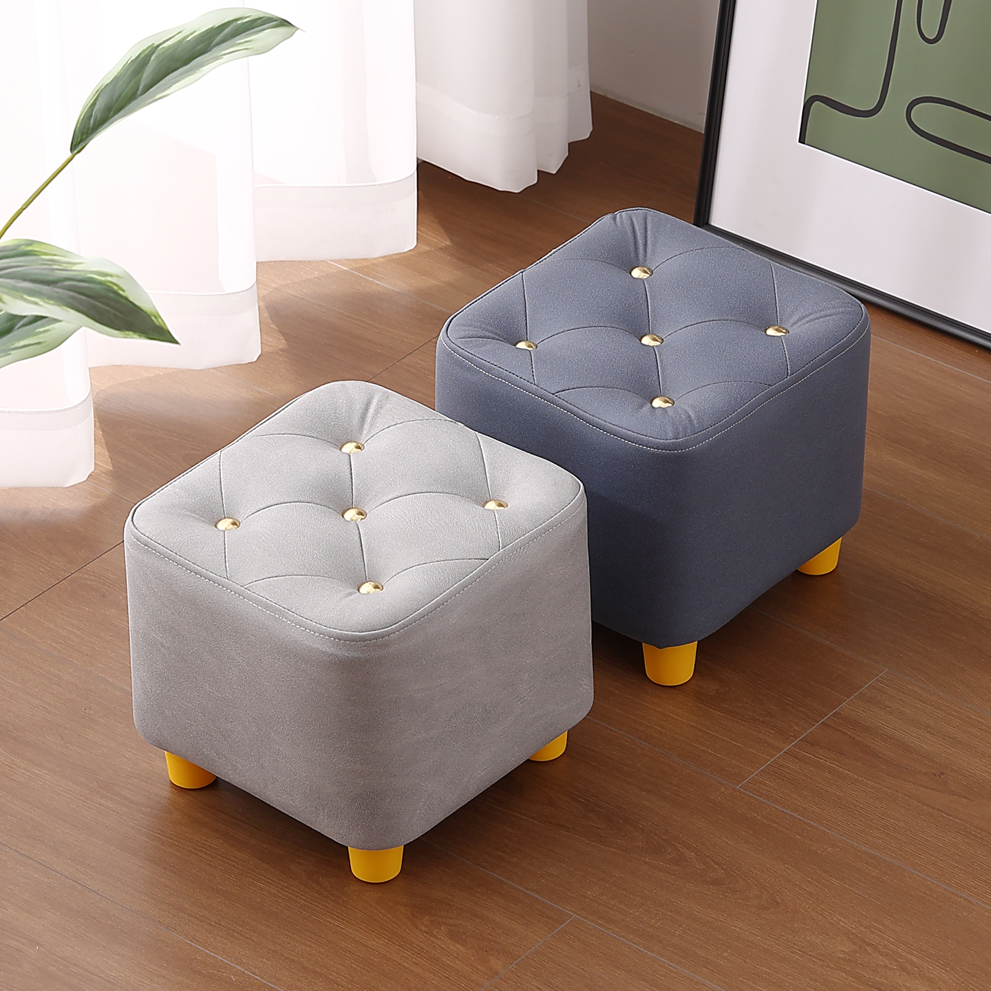 科技换鞋凳入户家用实木轻奢