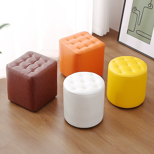 Легкий роскошный масляный восковой кожа маленький стул гостиной кофейный столик диван диван подушка для тума